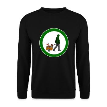 Pyro Way fireworks New Year's Eve - Unisex Sweatshirt - black - Front - Alina (178cm) & Michal (187cm)