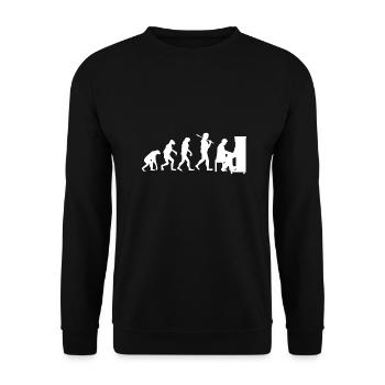 Piano pianiste évolution cadeau musicien piano - Sweat-shirt Unisexe - noir - Devant - Alina (178cm) & Michal (187cm)