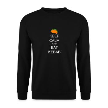 Kebab De viande de kebab - Sweat-shirt Unisexe - noir - Devant - Alina (178cm) & Michal (187cm)