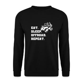 OFFROAD Terrain Jeep Gift - Unisex Sweatshirt - black - Front - Alina (178cm) & Michal (187cm)