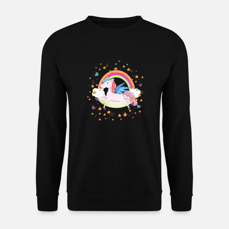 Lustiges Einhorn Geschenk T-Shirt - Unisex Pullover - Schwarz