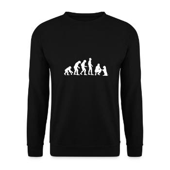 Amoureux de l'évolution humaine - Sweat-shirt Unisexe - noir - Devant - Alina (178cm) & Michal (187cm)