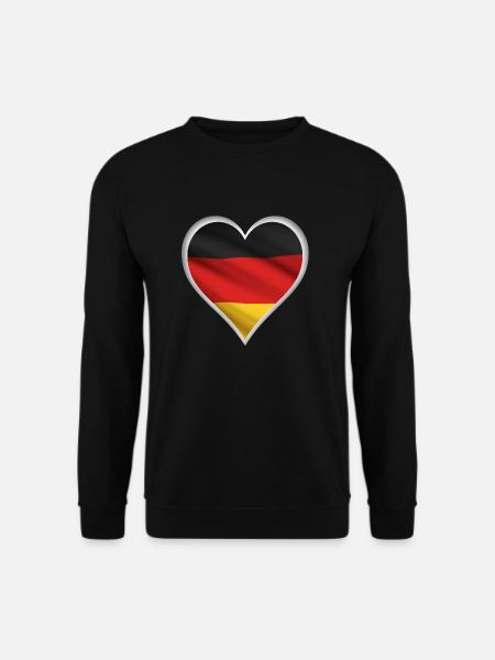 Germany heart shirt - Unisex Sweatshirt - black
