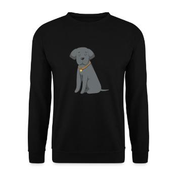 Dog - Unisex Pullover - Schwarz - Vorne - Alina (178cm) & Michal (187cm)