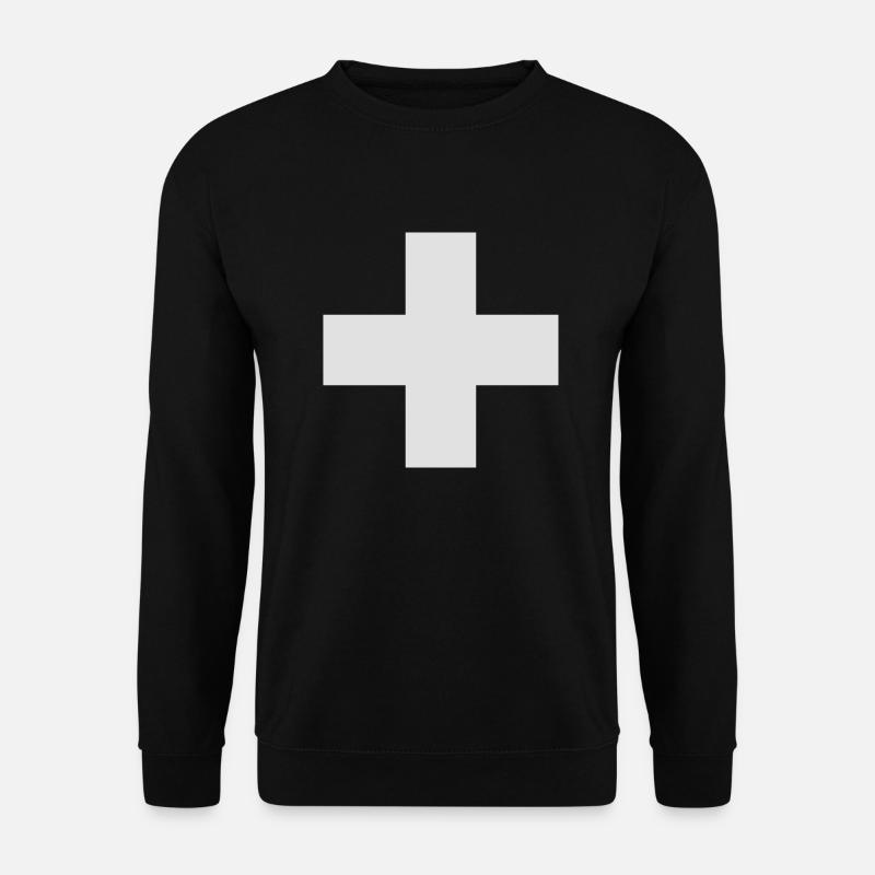 Schweizerkreuz - Unisex Pullover - Schwarz