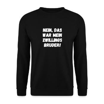 Non, c’était mon frère jumeau blanc - Sweat-shirt Unisexe - noir - Devant - Alina (178cm) & Michal (187cm)