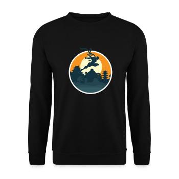 martial Arts - Unisex Sweatshirt - black - Front - Alina (178cm) & Michal (187cm)