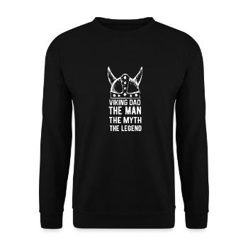 Le cadeau du père de Viking Viking - Sweat-shirt Unisexe - noir - Devant - Alina (178cm) & Michal (187cm)
