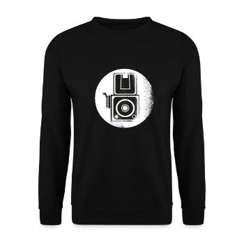 Camera stencil black gift - Unisex Sweatshirt - black - Front - Alina (178cm) & Michal (187cm)
