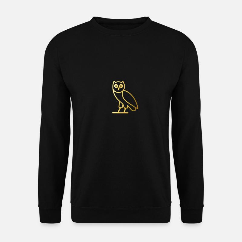 UHU/Eule im Gold Design. - Unisex Pullover - Schwarz