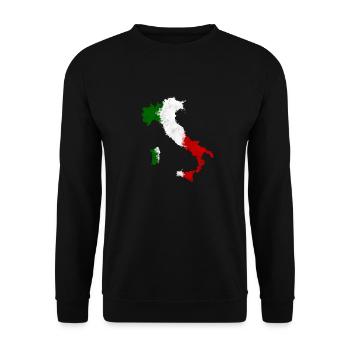 ITALIE DRAPEAU ITALIA GRAFFITI LAND - Sweat-shirt Unisexe - noir - Devant - Alina (178cm) & Michal (187cm)