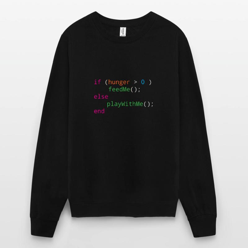 Programmierer Quellcode Hunger oder Spielen Unisex Pullover