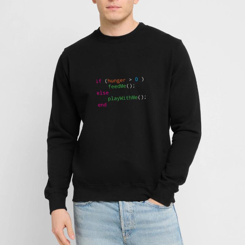 Programmierer Quellcode Hunger oder Spielen Unisex Pullover