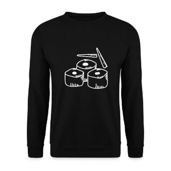 Sushi - Unisex Pullover - Schwarz - Vorne - Alina (178cm) & Michal (187cm)