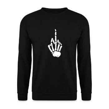 Squelette du majeur - Sweat-shirt Unisexe - noir - Devant - Alina (178cm) & Michal (187cm)