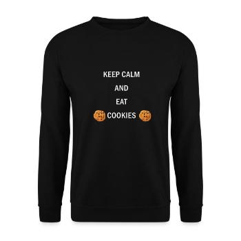 Keep Calm Cookies - Unisex Sweatshirt - black - Front - Alina (178cm) & Michal (187cm)