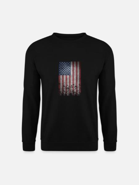 Etats-Unis Amérique Drapeau - Sweat-shirt Unisexe - noir