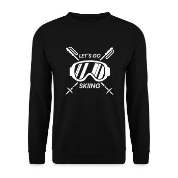 Ski skier cadeau sports d'hiver montagnes en cours d'exécution - Sweat-shirt Unisexe - noir - Devant - Alina (178cm) & Michal (187cm)