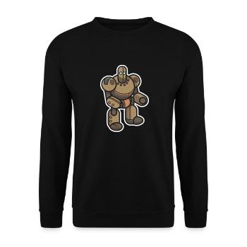 Roboter Geschenk Bot Technik Nerd Robotik Zukunft - Unisex Pullover - Schwarz - Vorne - Alina (178cm) & Michal (187cm)