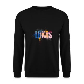 Lukas - Unisex Sweatshirt - black - Front - Alina (178cm) & Michal (187cm)