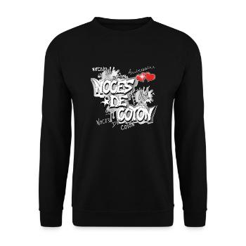 Noces de coton LUI.png - Sweat-shirt Unisexe - noir - Devant - Alina (178cm) & Michal (187cm)