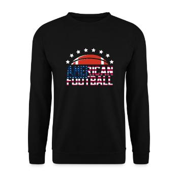 American football - Unisex Sweatshirt - black - Front - Alina (178cm) & Michal (187cm)
