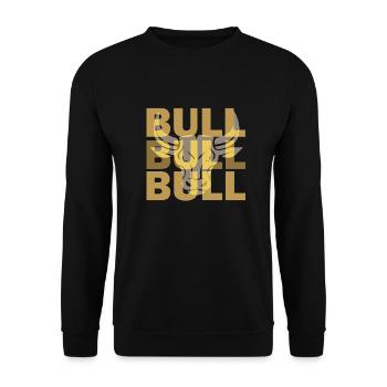 Tier Stier Kuh Milchkuh Bauernhof Geschenk Bauer - Unisex Pullover - Schwarz - Vorne - Alina (178cm) & Michal (187cm)