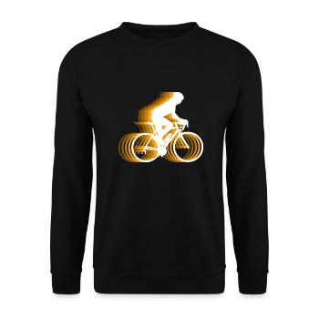 Lightning Bicycle Ride - cycliste avec effet de feu - Sweat-shirt Unisexe - noir - Devant - Alina (178cm) & Michal (187cm)