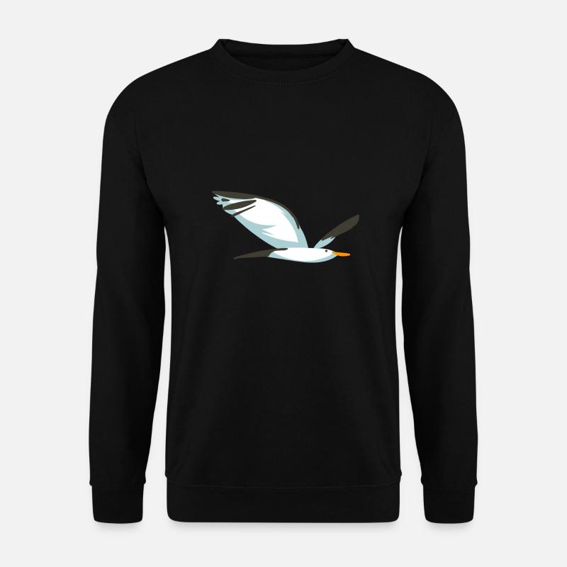 Möve fliegen Ostsee Nordsee Flug Vogel - Unisex Pullover - Schwarz