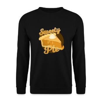 Thanksgiving Sweety Pie Gift Idea - Unisex Sweatshirt - black - Front - Alina (178cm) & Michal (187cm)