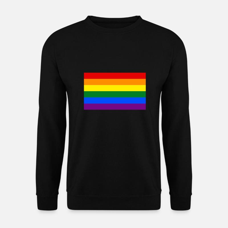 Regenbogenflagge - Unisex Pullover - Schwarz