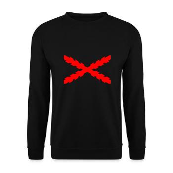 Burgundy cross spanish empire flag - Unisex Sweatshirt - black - Front - Alina (178cm) & Michal (187cm)