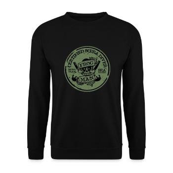 CERTIFIED SCUBA DIVER NOIR ET OLIVE - Sweat-shirt Unisexe - noir - Devant - Alina (178cm) & Michal (187cm)