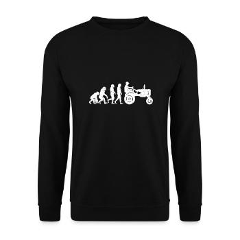 Evolution of Tractor Evolution - Unisex Sweatshirt - black - Front - Alina (178cm) & Michal (187cm)