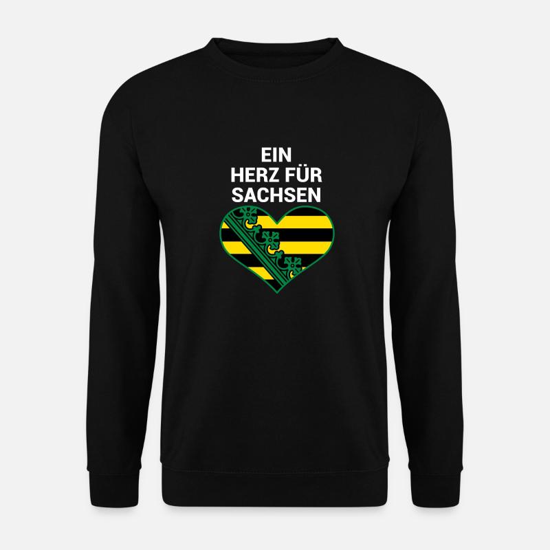 Ein Herz für Sachsen - Unisex Pullover - Schwarz