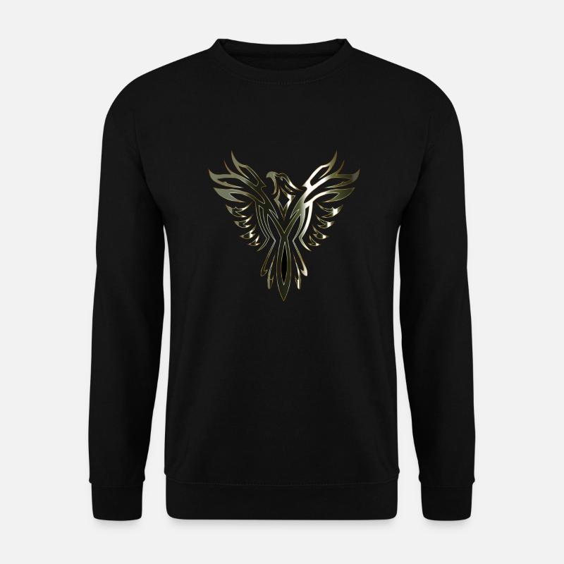 Phoenix in gold - Unisex Sweatshirt - black