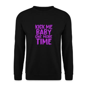 Pregnant Kick Me Baby 4000x4000 - Unisex Pullover - Schwarz - Vorne - Alina (178cm) & Michal (187cm)