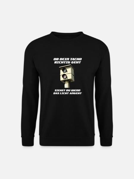 Lustiges Blitzer Design Für Alle Autofahrer - Unisex Pullover - Schwarz