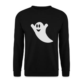 ghost happy I - Unisex Sweatshirt - black - Front - Alina (178cm) & Michal (187cm)