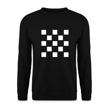 Square, checkered, chessboard, square, 13th - Unisex Sweatshirt - black - Front - Alina (178cm) & Michal (187cm)
