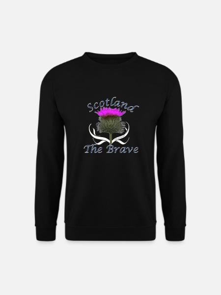 scotland the brave wild thistle - Unisex Sweatshirt - black