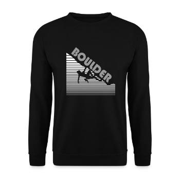 bouldern - Unisex Pullover - Schwarz - Vorne - Alina (178cm) & Michal (187cm)