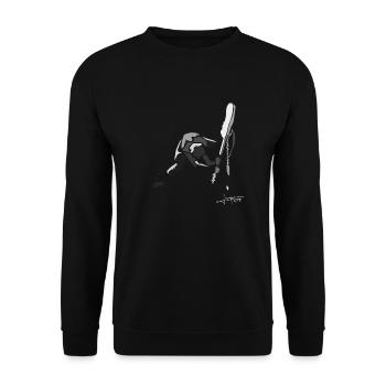 strummer-spread - Sweat-shirt Unisexe - noir - Devant - Alina (178cm) & Michal (187cm)