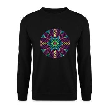 Mandala - Unisex Pullover - Schwarz - Vorne - Alina (178cm) & Michal (187cm)