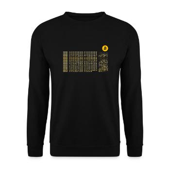 Bitcoin First Block Zero Nerd - Unisex Sweatshirt - black - Front - Alina (178cm) & Michal (187cm)