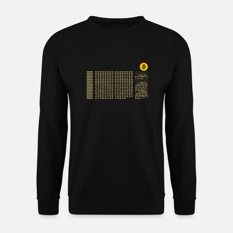 Bitcoin Erster Block Null Nerd - Unisex Pullover - Schwarz