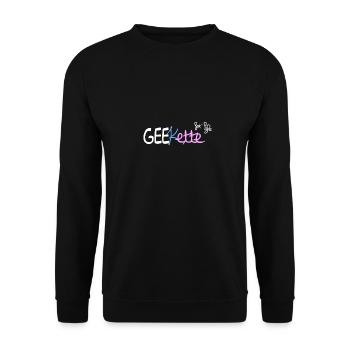 Geekette for life (Blanc) - Sweat-shirt Unisexe - noir - Devant - Alina (178cm) & Michal (187cm)