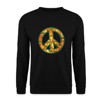 Peace - Unisex Pullover - Schwarz - Vorne - Alina (178cm) & Michal (187cm)