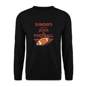 Maillot de sport • Football Sunday • Cadeau - Sweat-shirt Unisexe - noir - Devant - Alina (178cm) & Michal (187cm)