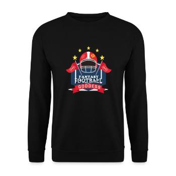 Maillot de sport • Casque de football • Cadeau - Sweat-shirt Unisexe - noir - Devant - Alina (178cm) & Michal (187cm)